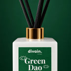 Detalle de las varillas y el cuello del mikado Green Dao