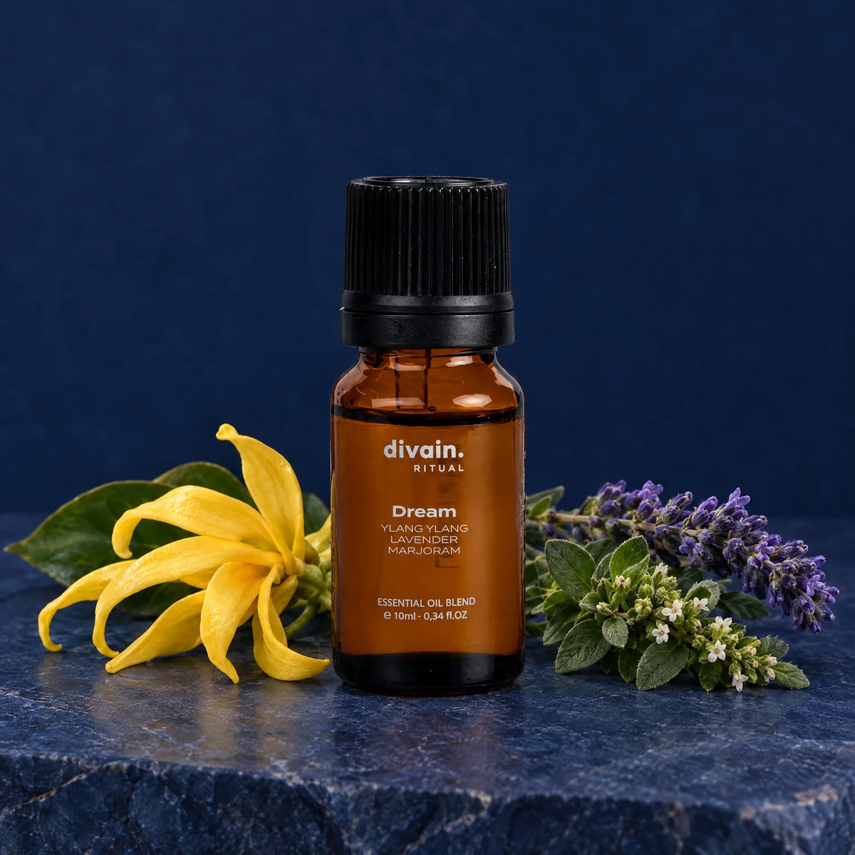 Dream con flor de ylang ylang, lavanda y mejorana