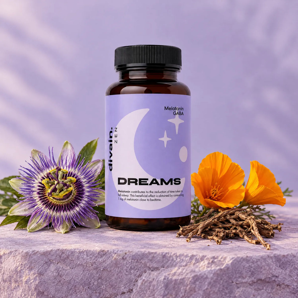 DREAMS con pasiflora, amapola de California y raíz de valeriana