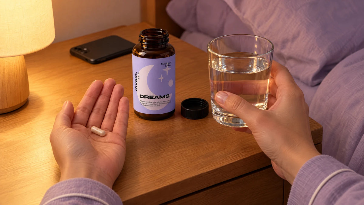 Cómo se toma DREAMS: 1 cápsula con agua 20-30 minutos antes de acostarte