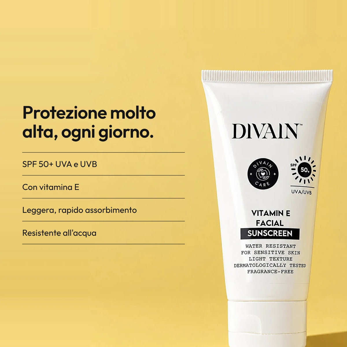 Crema solare vitamina E SPF50+