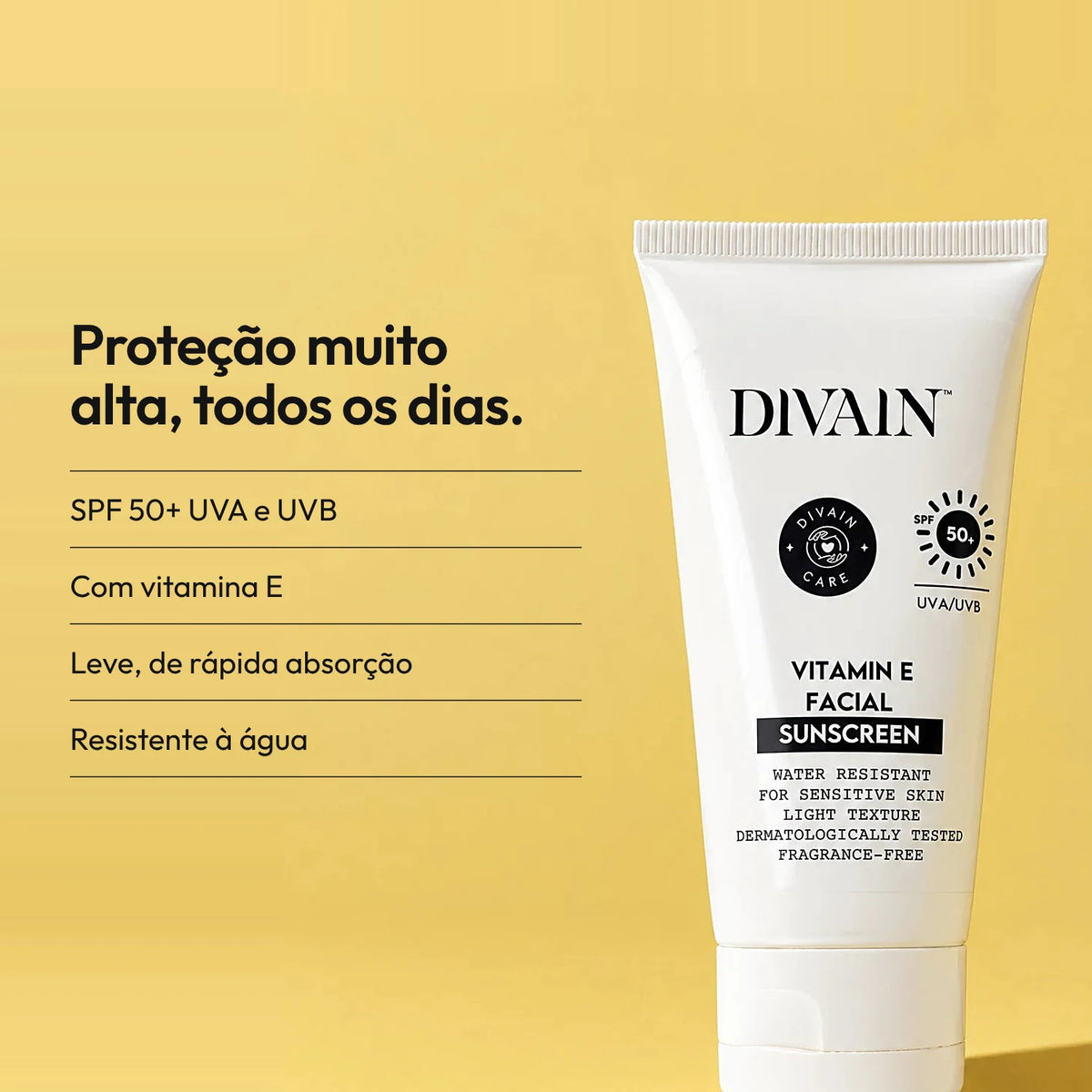 Protetor solar vitamina E FPS50+