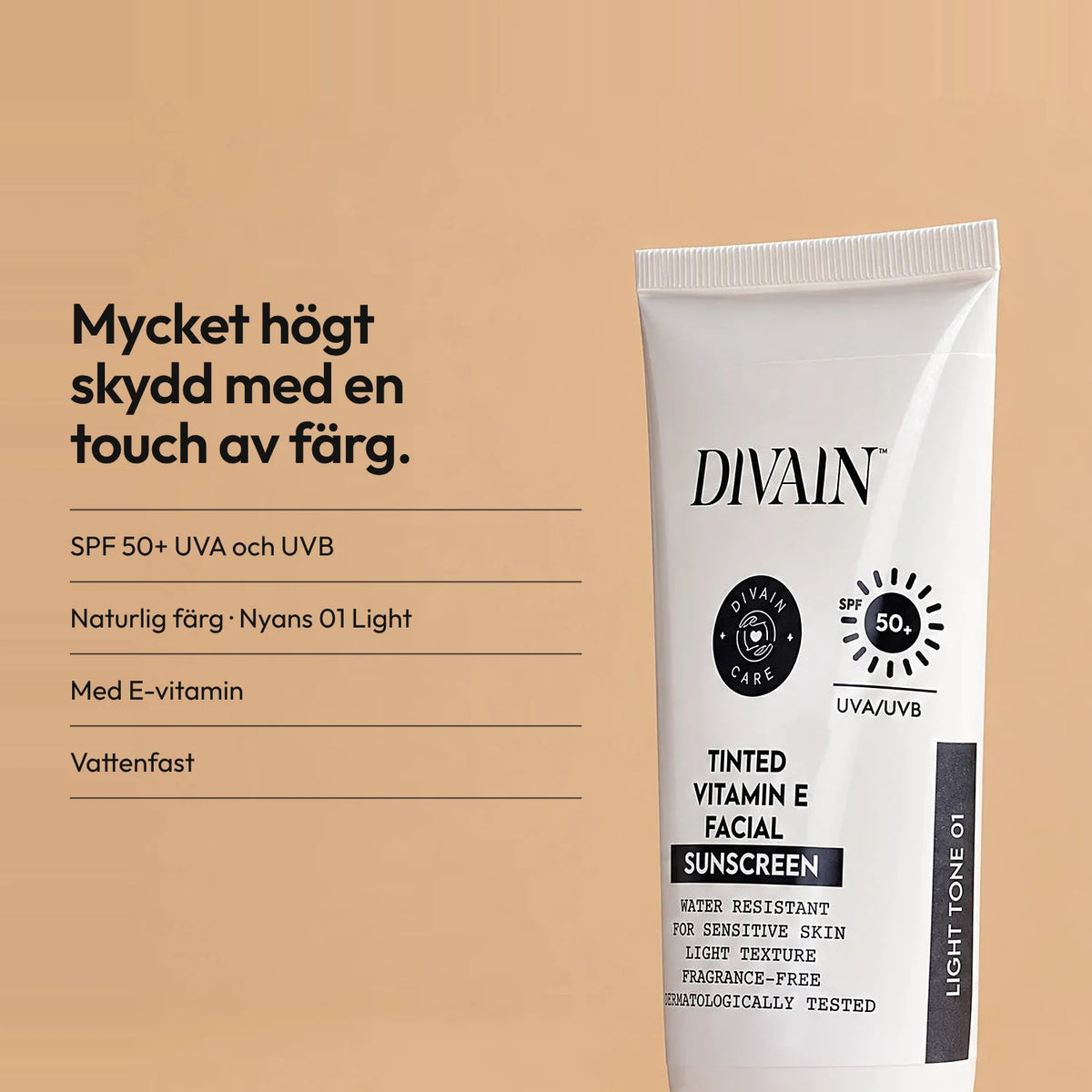 Tinted Vitamin E Facial Sunscreen SPF50+ Light Tone 01