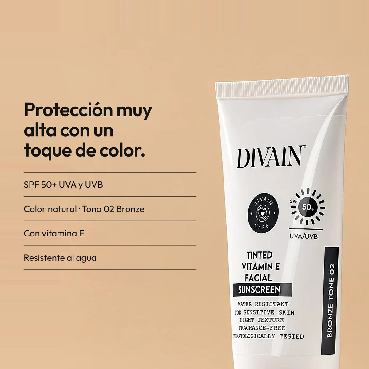 Tinted Vitamin E Facial Sunscreen SPF50+ Bronze Tone 02