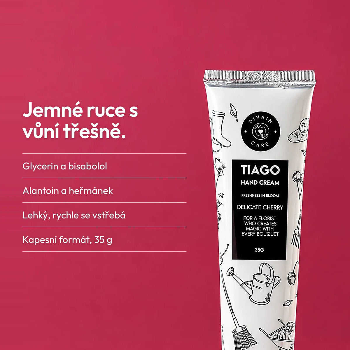 TIAGO - Krém na ruce Delicate Cherry 35g