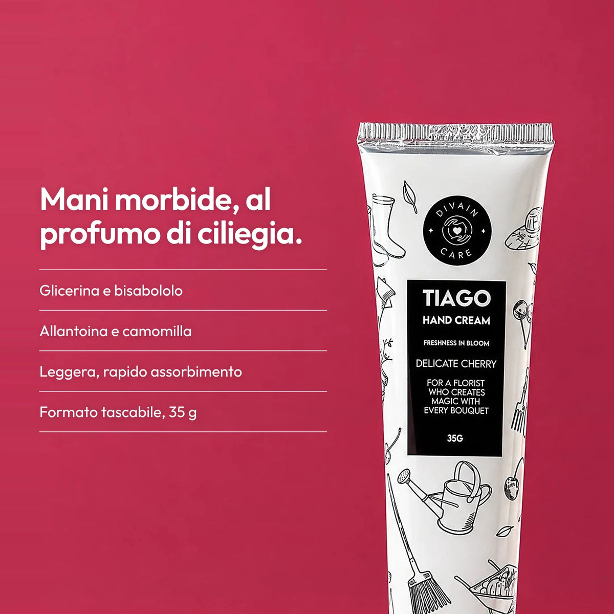 TIAGO - Delicata Crema Mani Ciliegia 35g