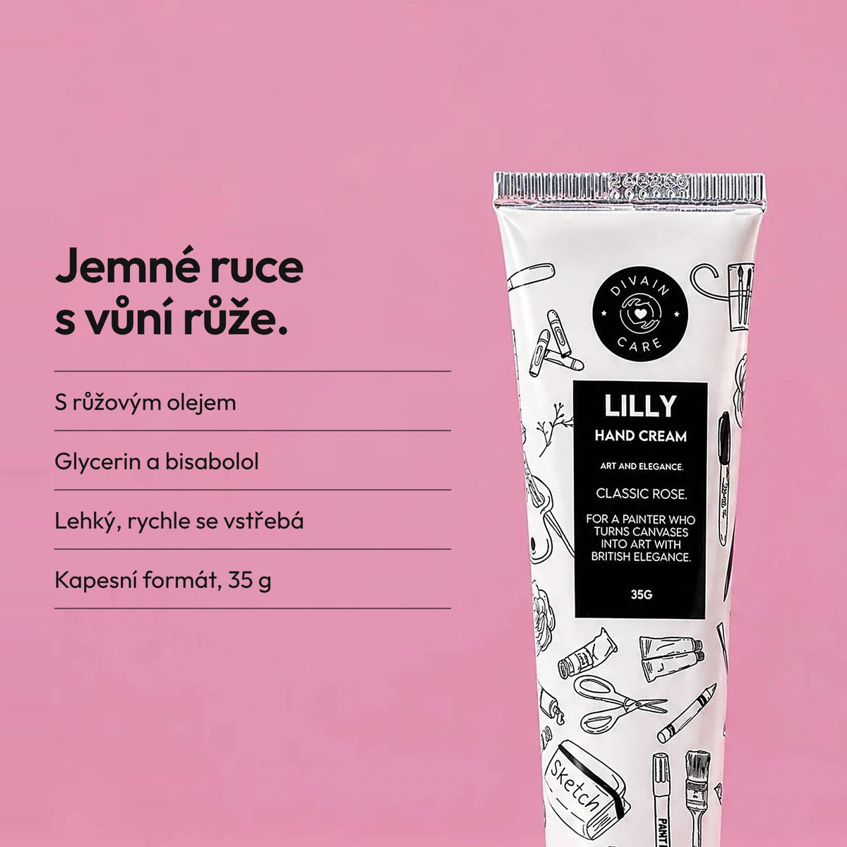 LILLY - Krém na ruce Classic Rose 35g
