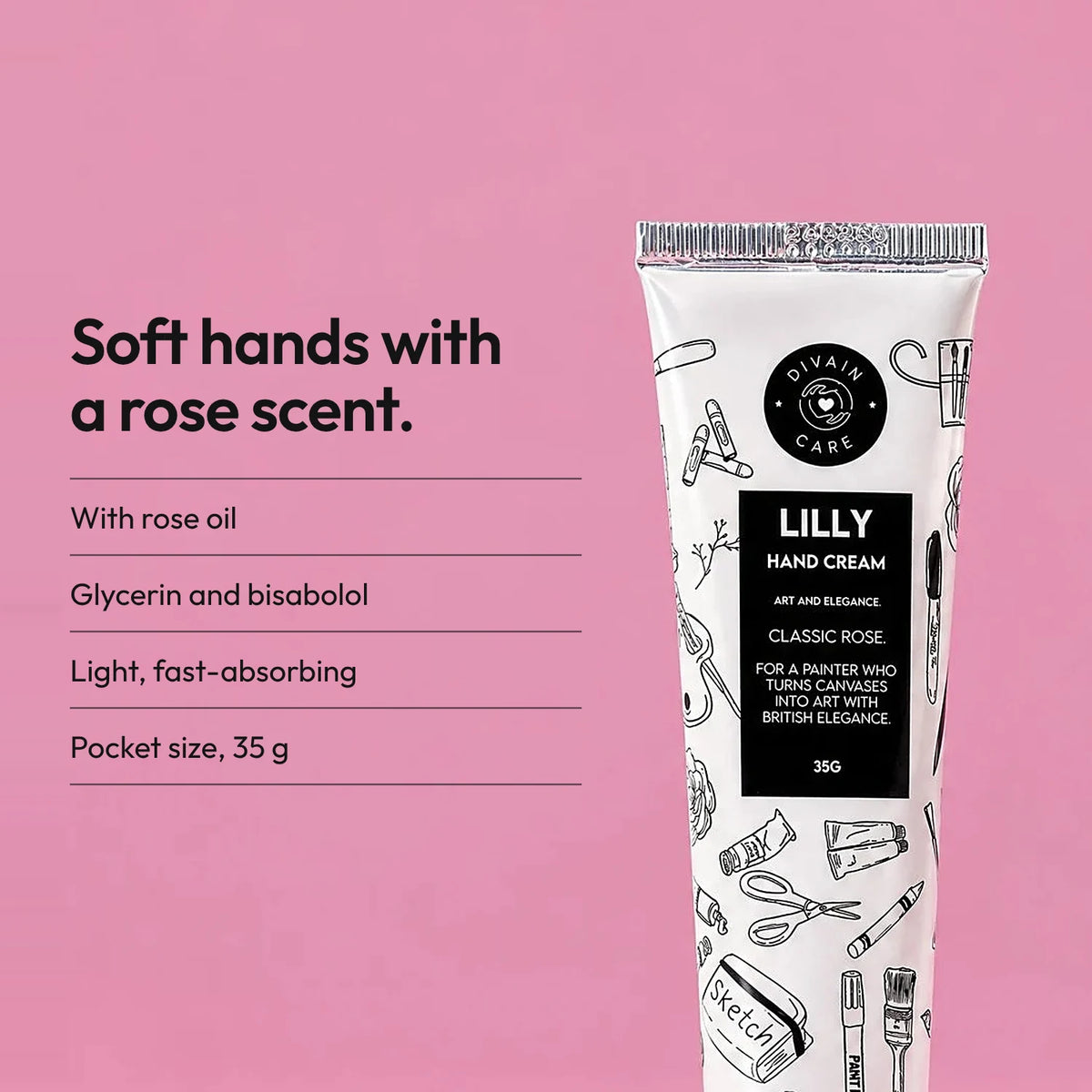 LILLY - Classic Rose Hand cream 35g