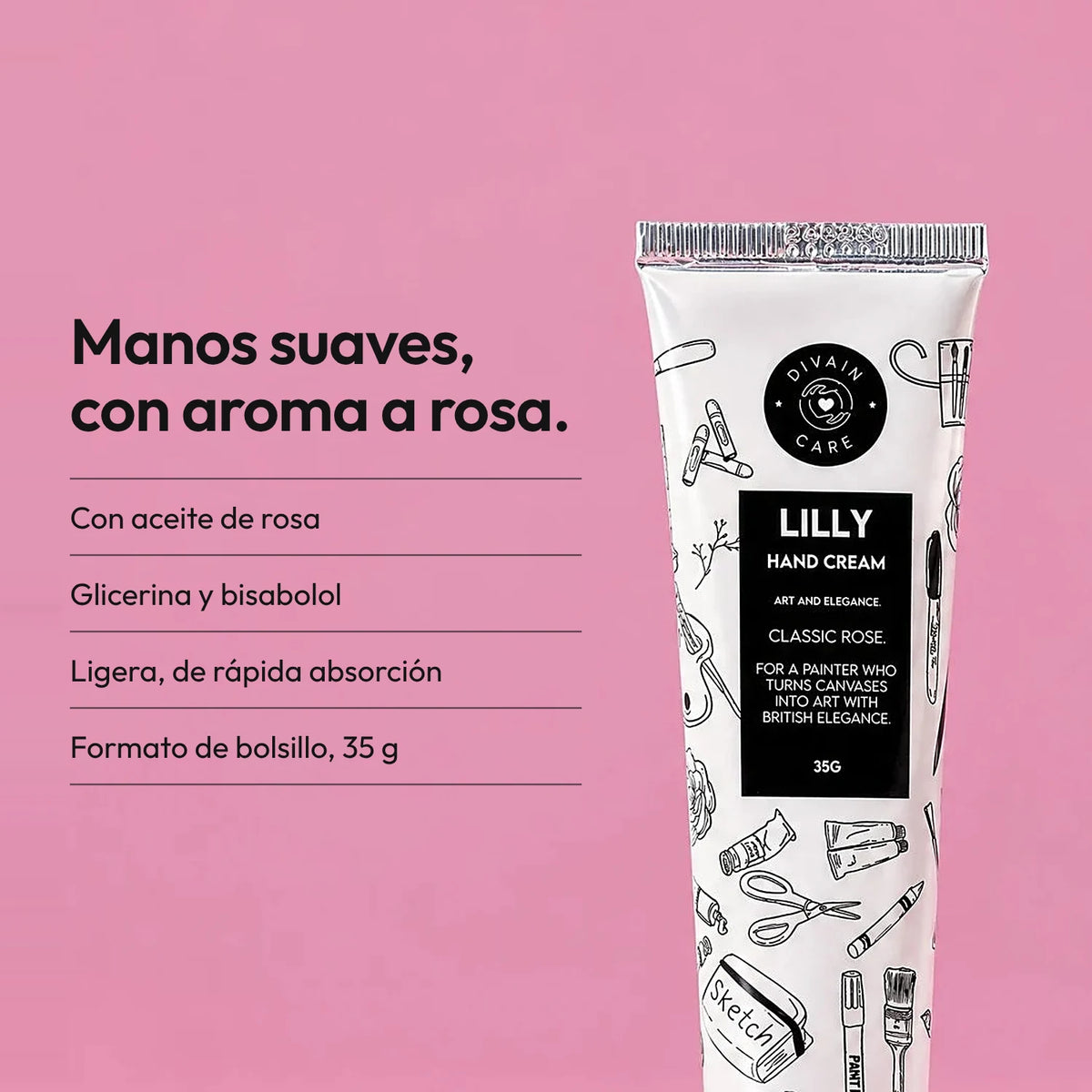 LILLY - Classic Rose Crema de manos 35g