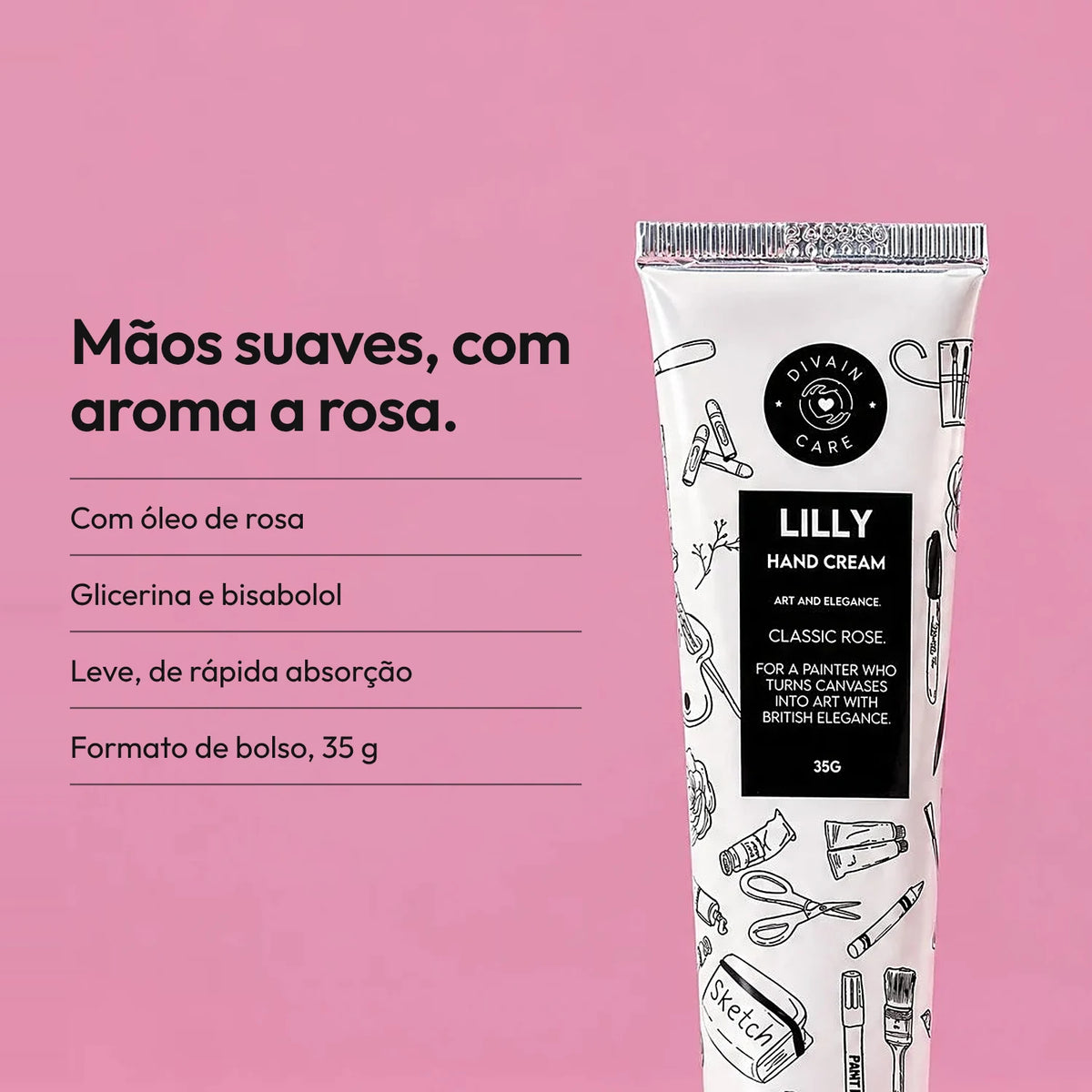 LILLY - Classic Rose Creme de mãos 35g