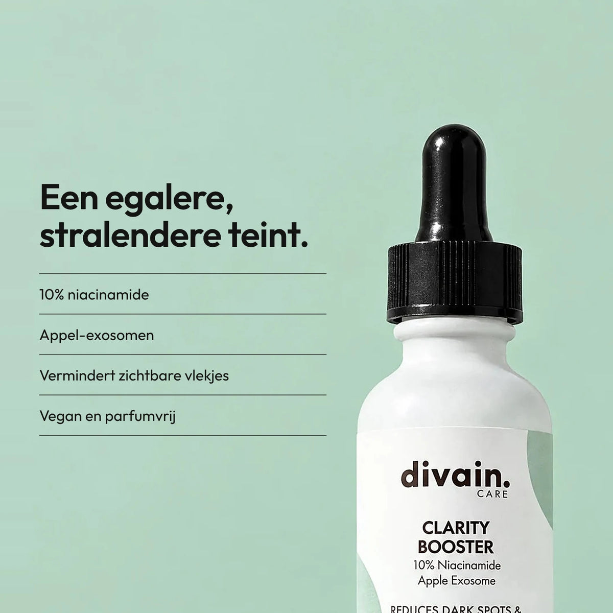 10 % niacinamide en appelexosomen tegen vlekken.