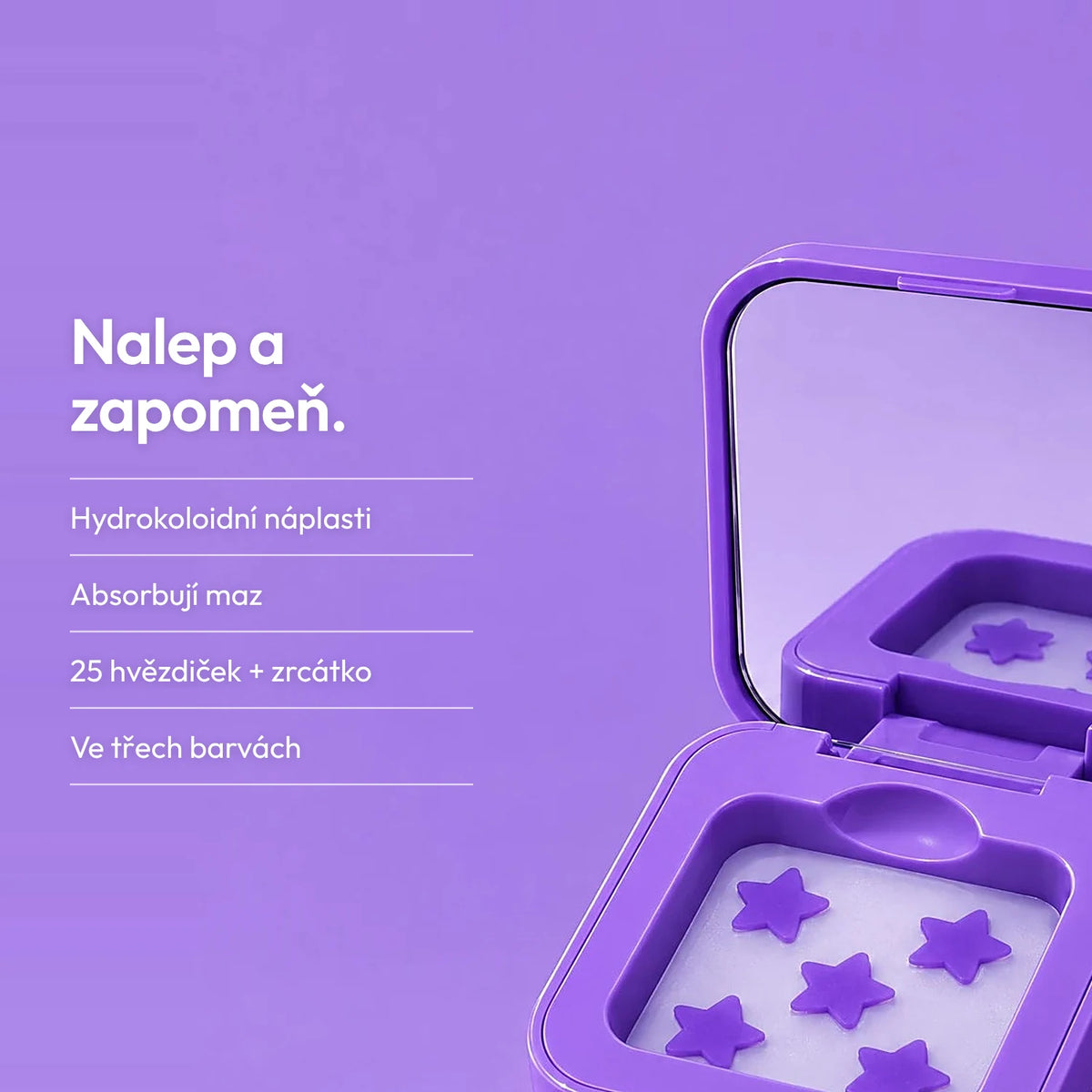 Náplasti na pupínřky ve tvaru hvězdy