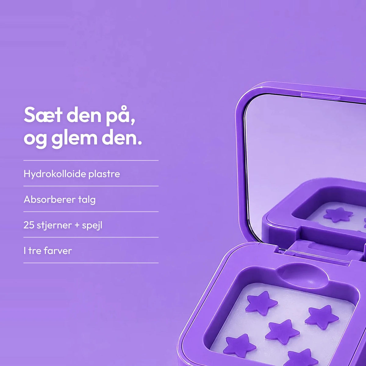 Hydrokolloide plastre i stjerneform, der arbejder, mens du passer dit liv.
