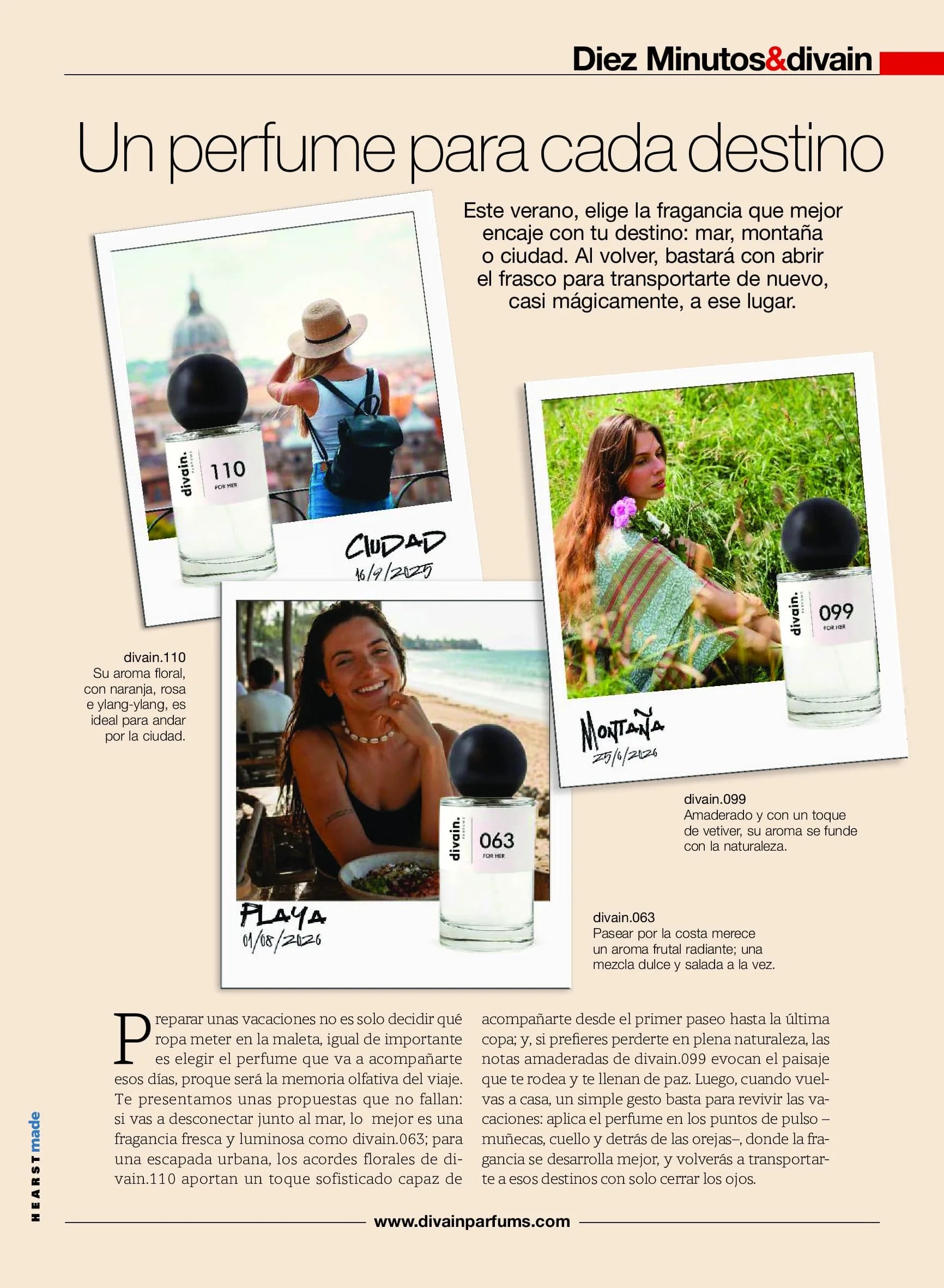 Un perfume para cada destino