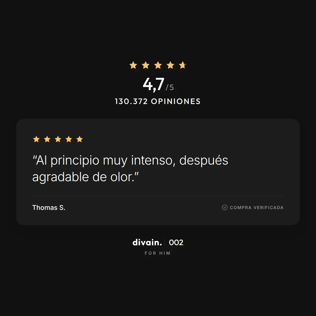 divain.002 - 4,7/5 sobre 130.372 opiniones