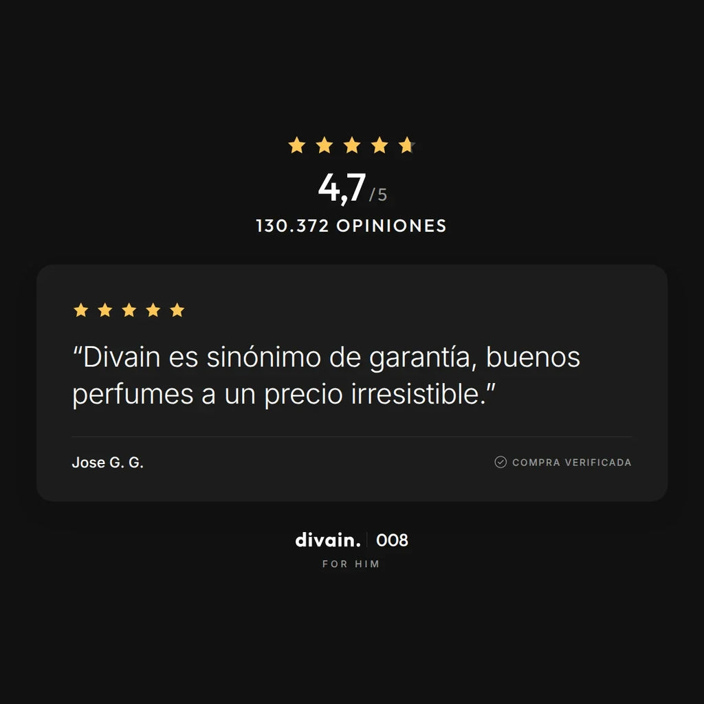 divain.008 - 4,7/5 sobre 130.372 opiniones