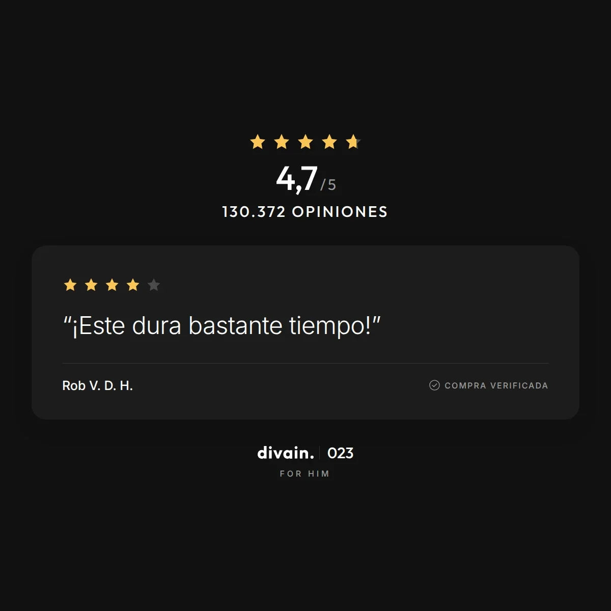 divain.023 - 4,7/5 sobre 130.372 opiniones