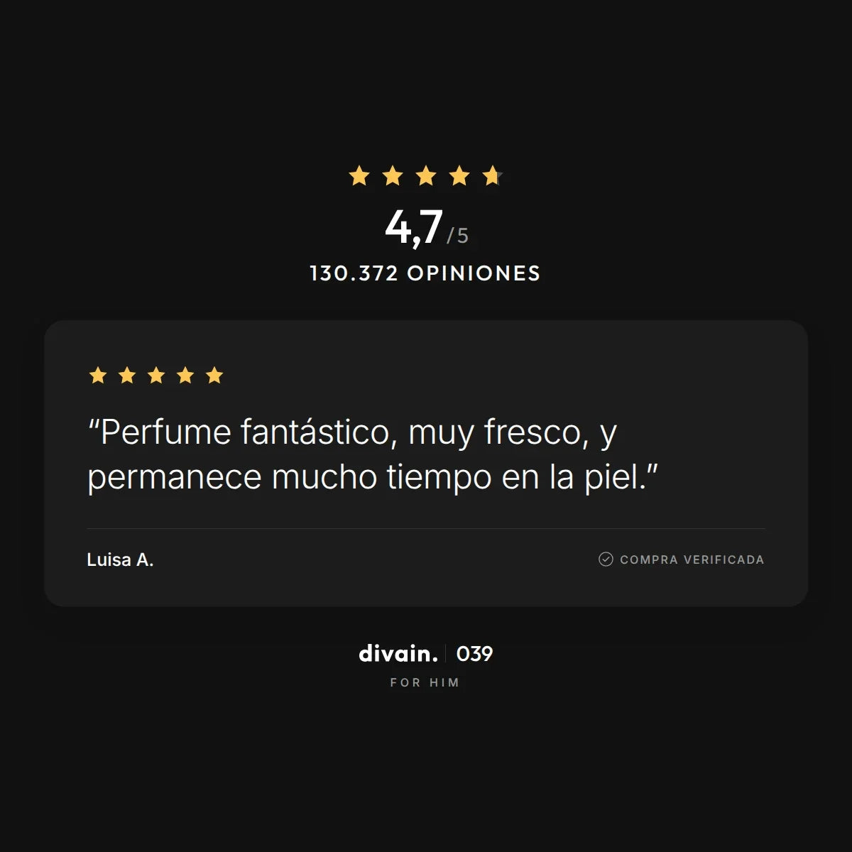 divain.039 - 4,7/5 sobre 130.372 opiniones