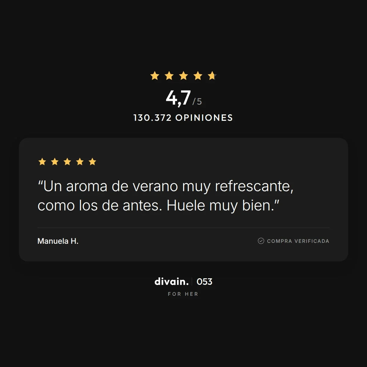 divain.053 - 4,7/5 sobre 130.372 opiniones