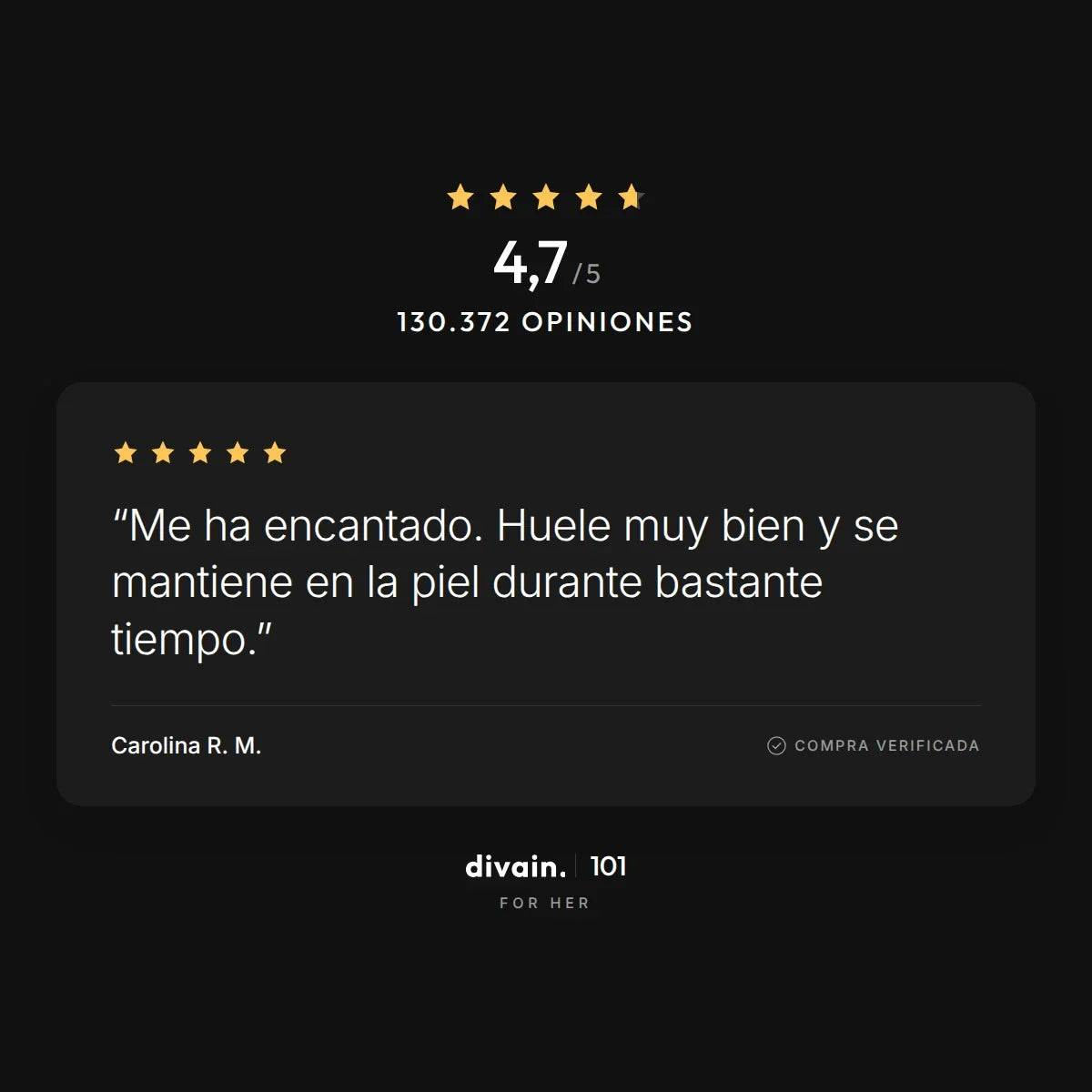 divain.101 - 4,7/5 sobre 130.372 opiniones