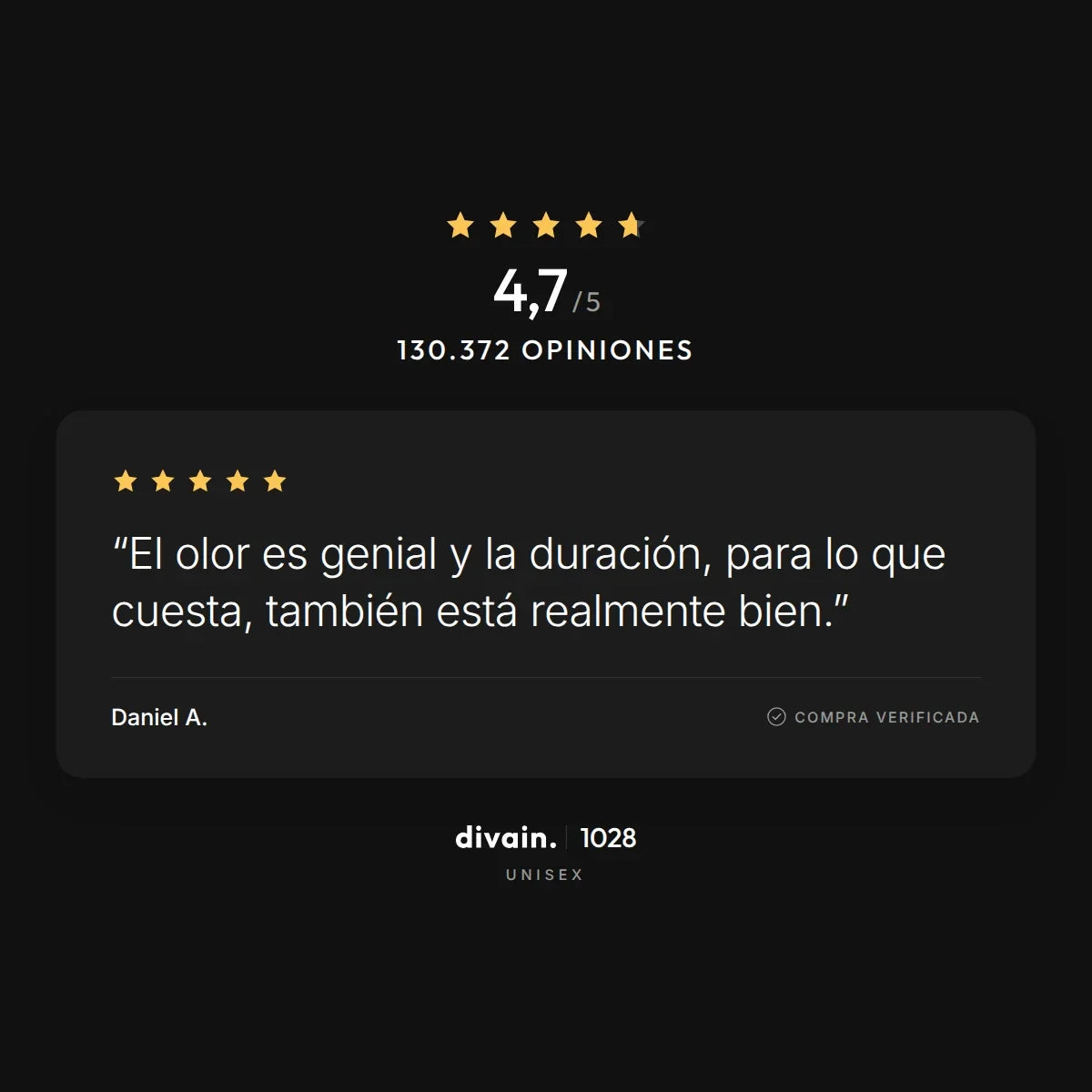 divain.1028 - 4,7/5 sobre 130.372 opiniones