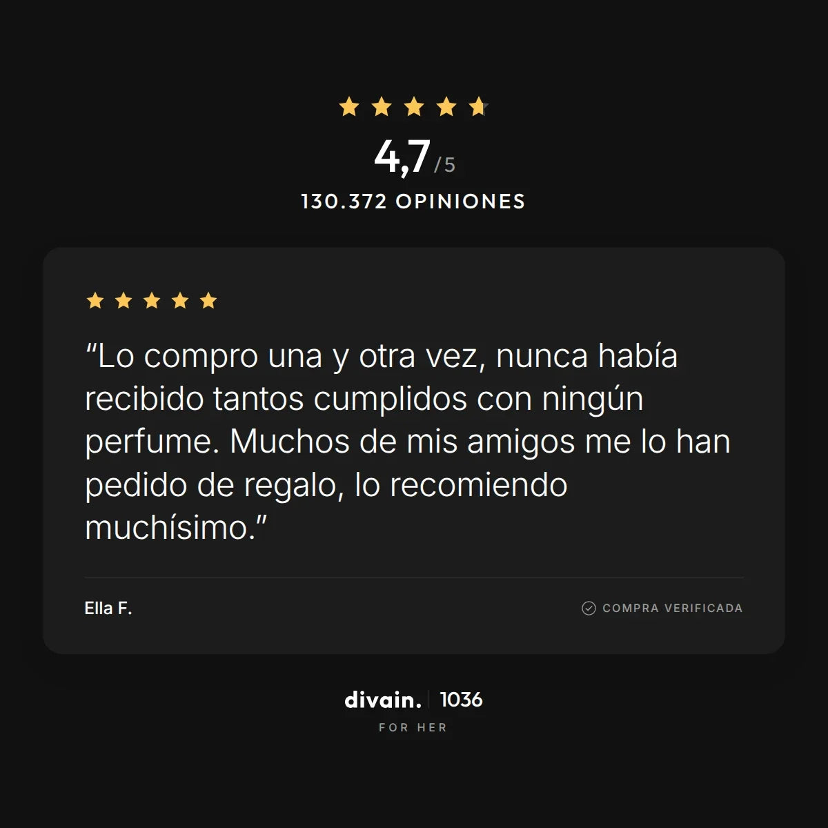divain.1036 - 4,7/5 sobre 130.372 opiniones