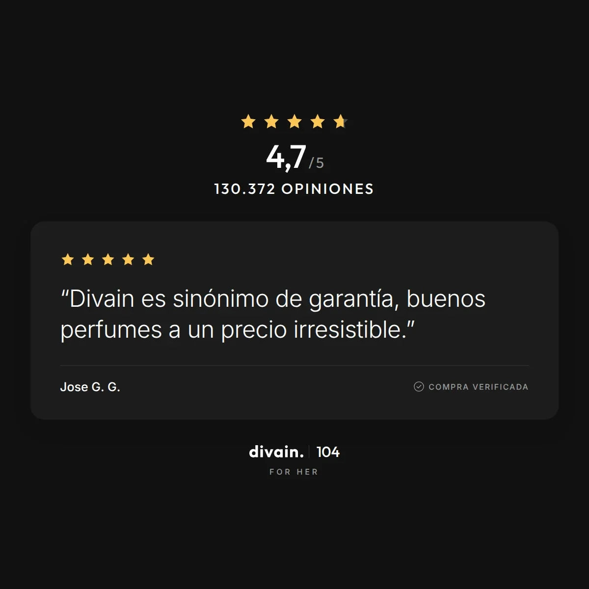 divain.104 - 4,7/5 sobre 130.372 opiniones