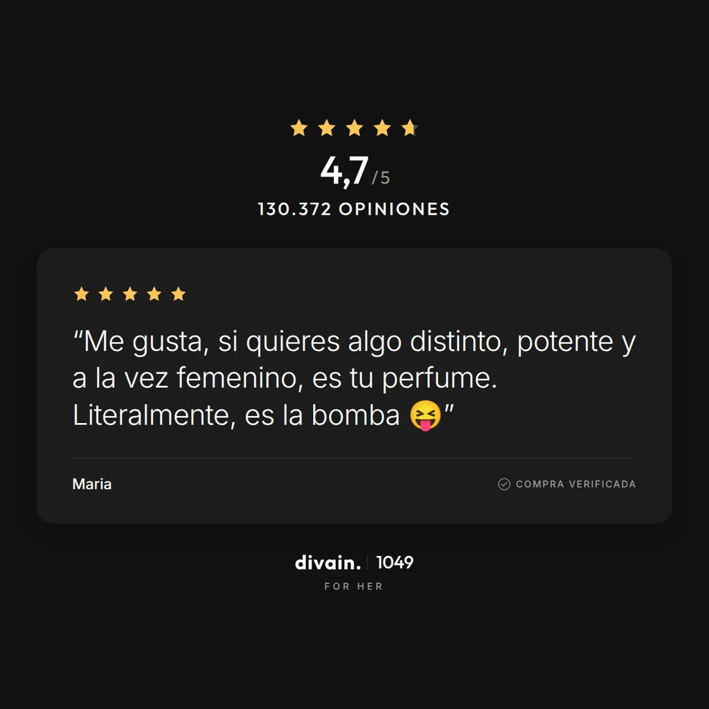 divain.1049 - 4,7/5 sobre 130.372 opiniones