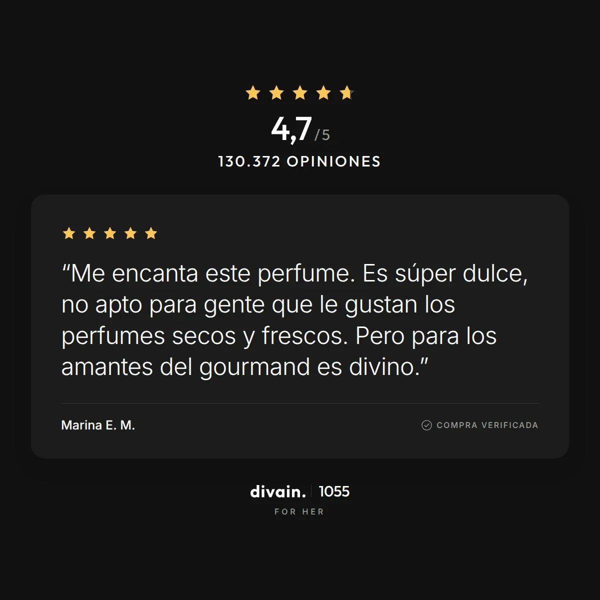 divain.1055 - 4,7/5 sobre 130.372 opiniones