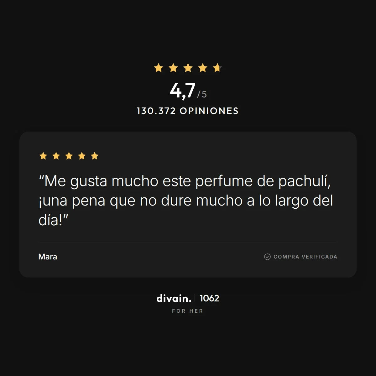 divain.1062 - 4,7/5 sobre 130.372 opiniones