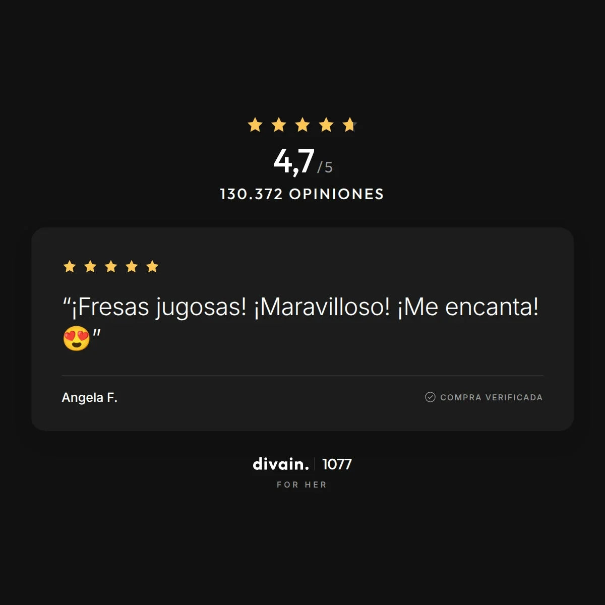 divain.1077 - 4,7/5 sobre 130.372 opiniones