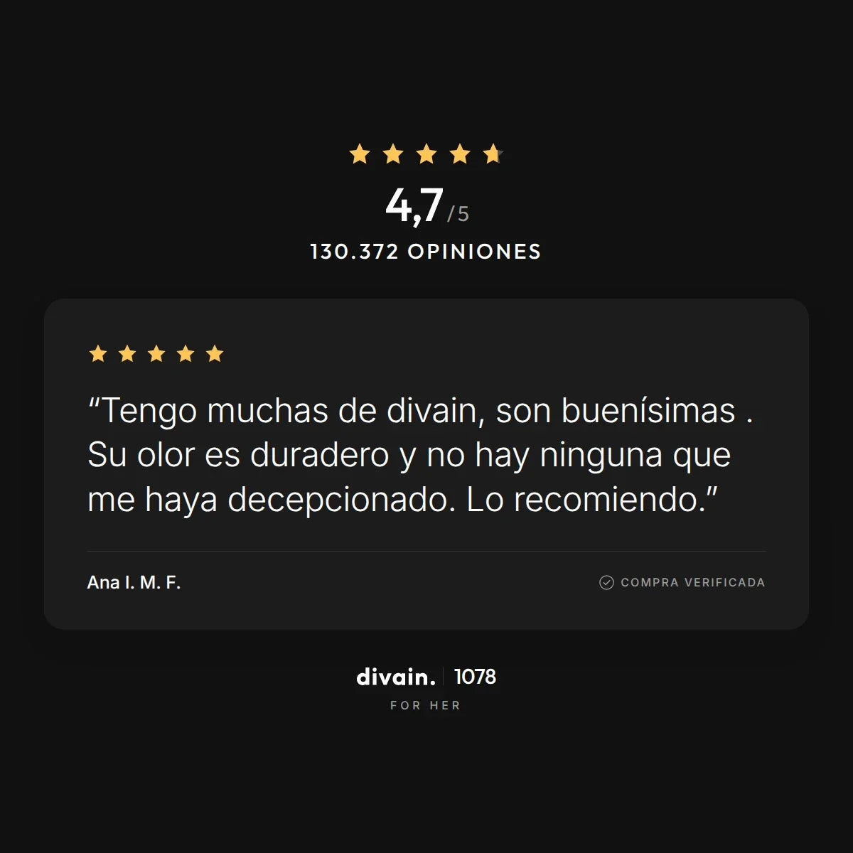divain.1078 - 4,7/5 sobre 130.372 opiniones