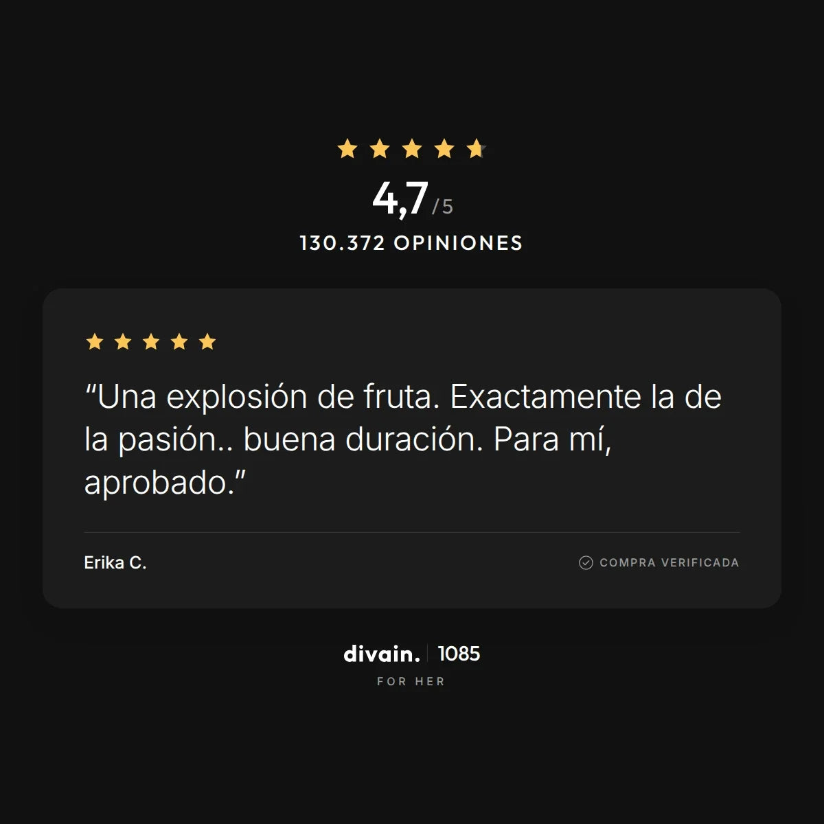 divain.1085 - 4,7/5 sobre 130.372 opiniones