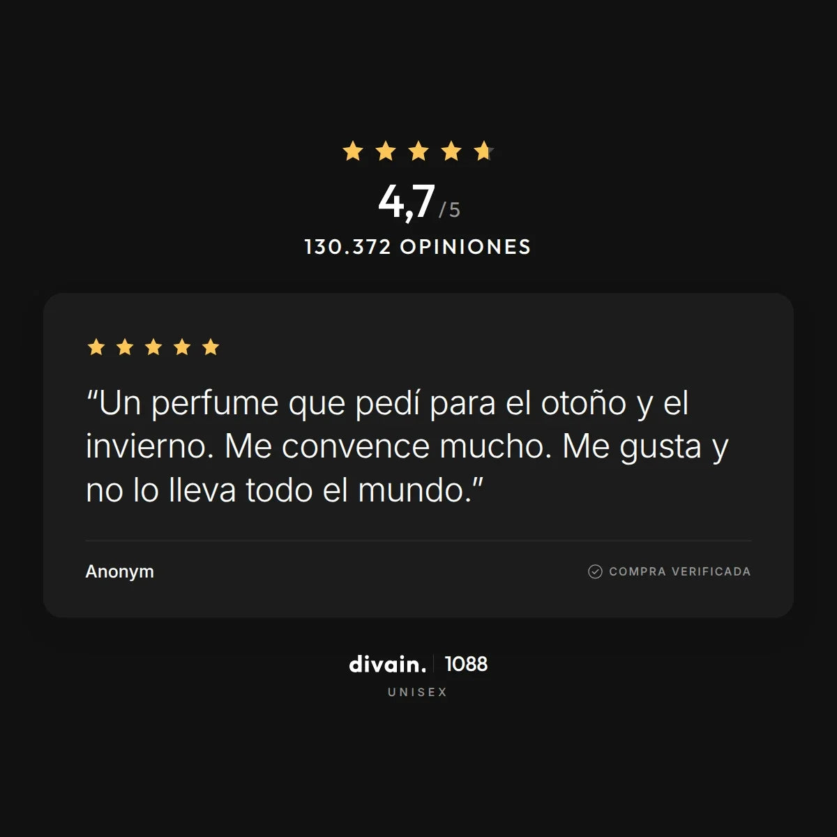 divain.1088 - 4,7/5 sobre 130.372 opiniones