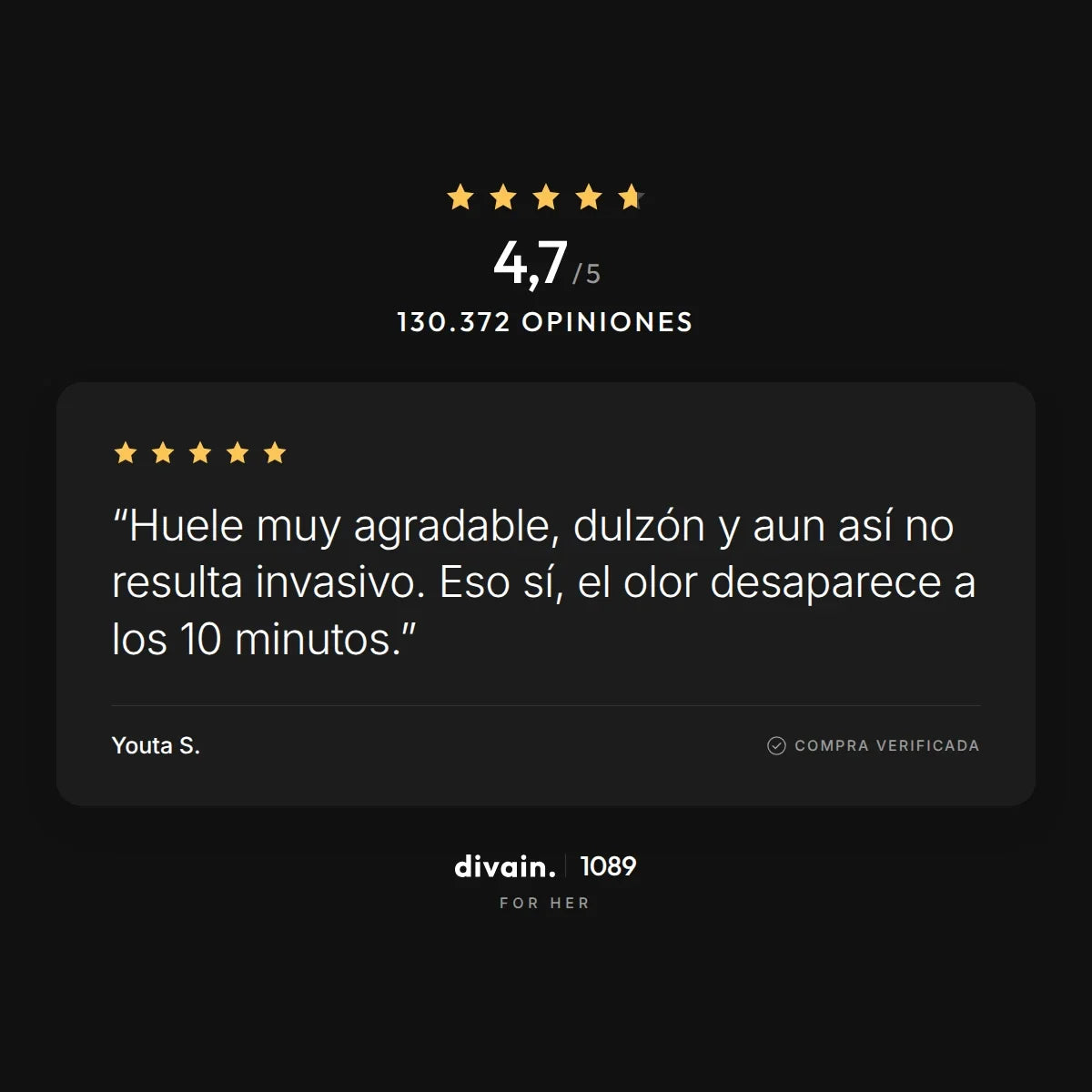 divain.1089 - 4,7/5 sobre 130.372 opiniones