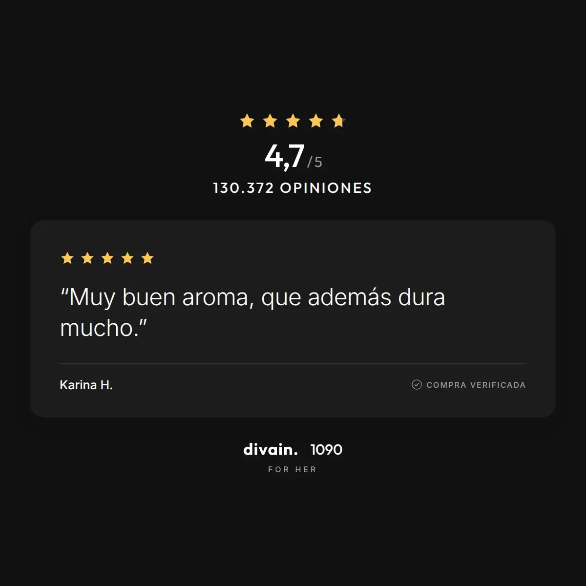 divain.1090 - 4,7/5 sobre 130.372 opiniones