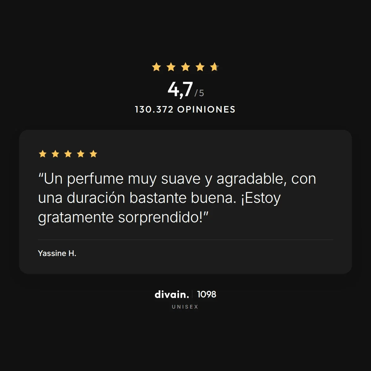 divain.1098 - 4,7/5 sobre 130.372 opiniones