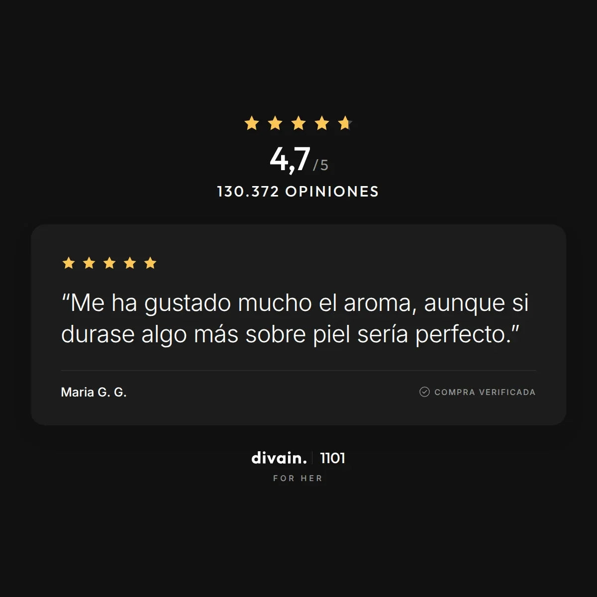 divain.1101 - 4,7/5 sobre 130.372 opiniones