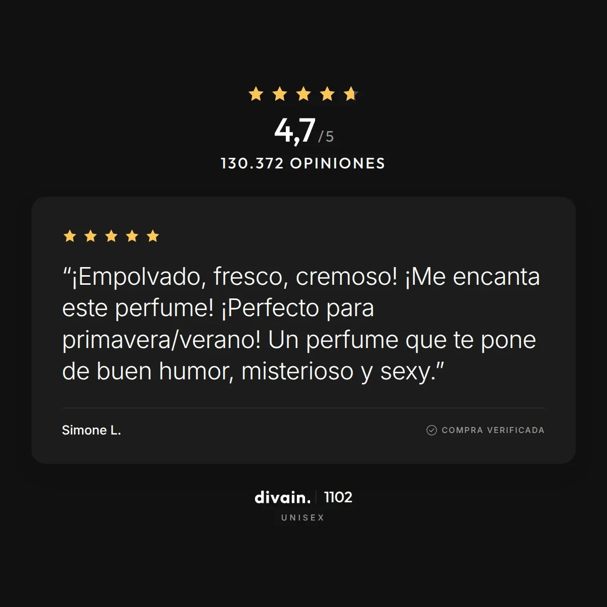 divain.1102 - 4,7/5 sobre 130.372 opiniones