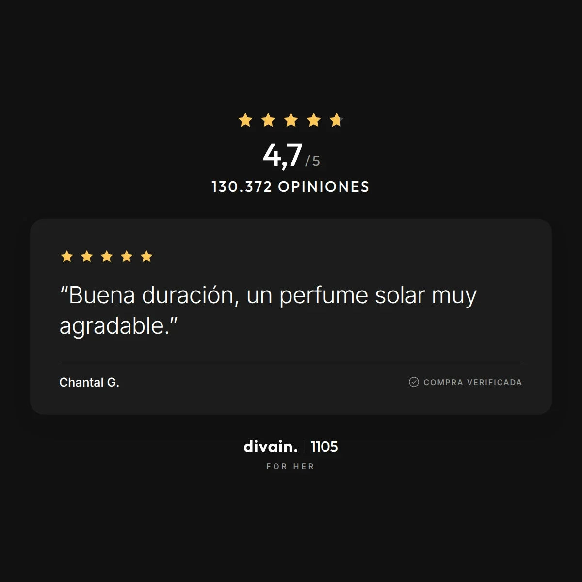 divain.1105 - 4,7/5 sobre 130.372 opiniones