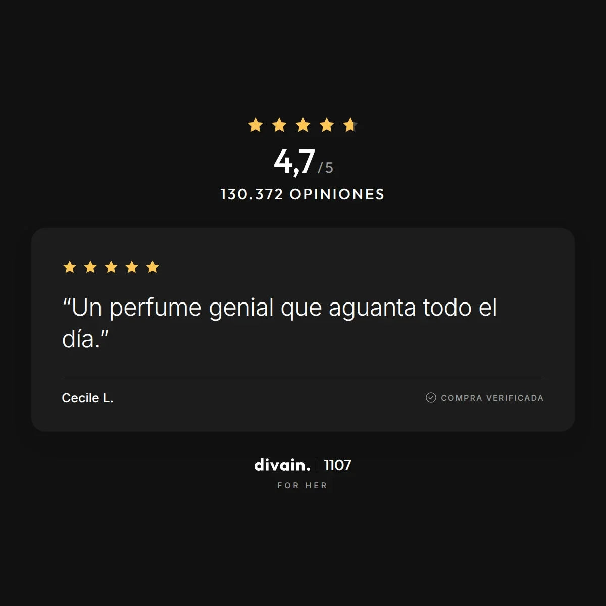 divain.1107 - 4,7/5 sobre 130.372 opiniones