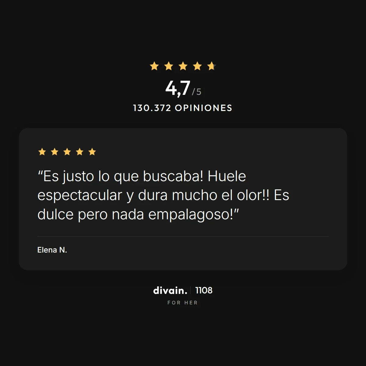 divain.1108 - 4,7/5 sobre 130.372 opiniones