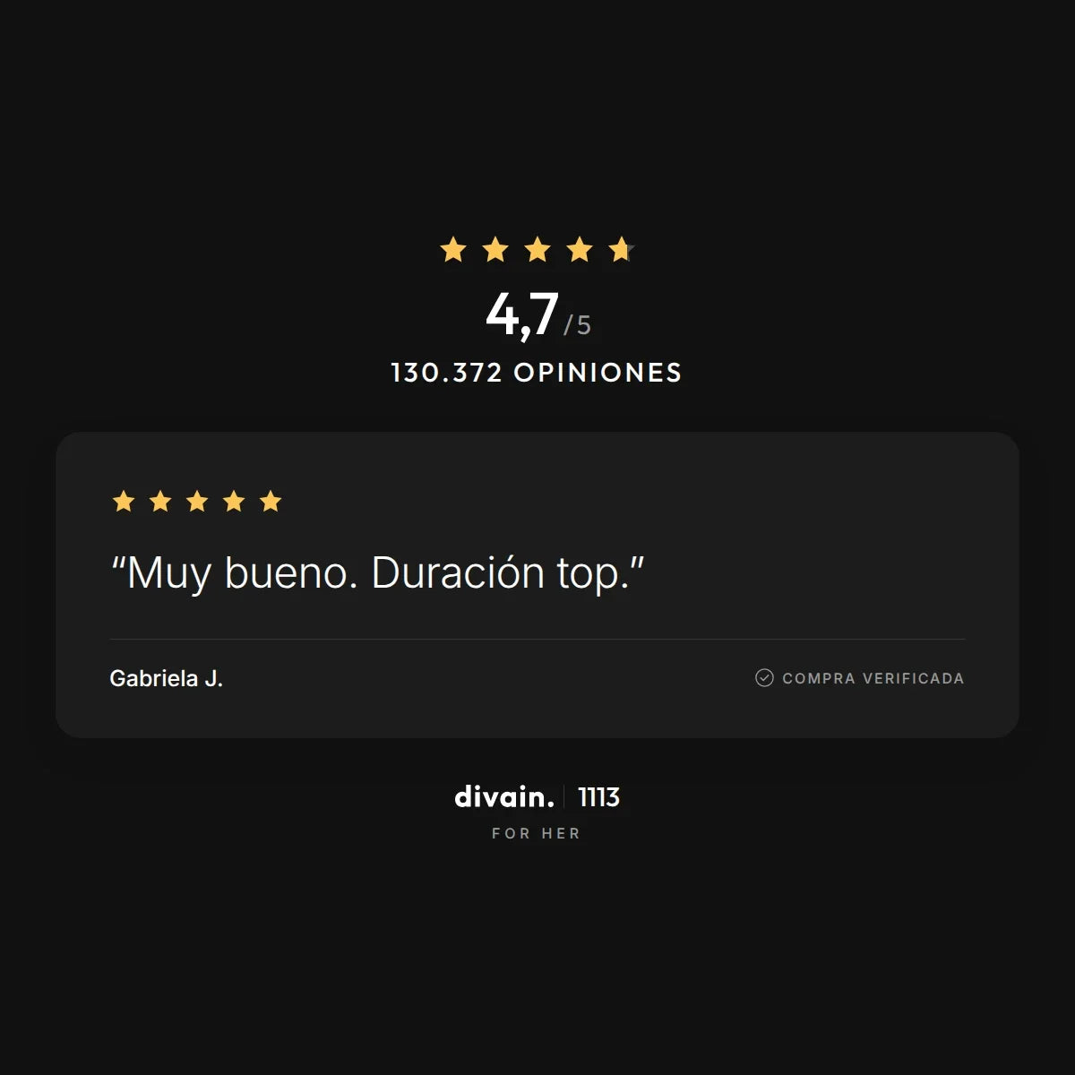 divain.1113 - 4,7/5 sobre 130.372 opiniones