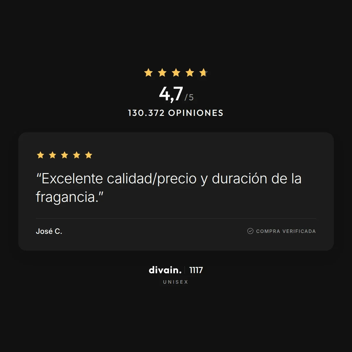 divain.1117 - 4,7/5 sobre 130.372 opiniones