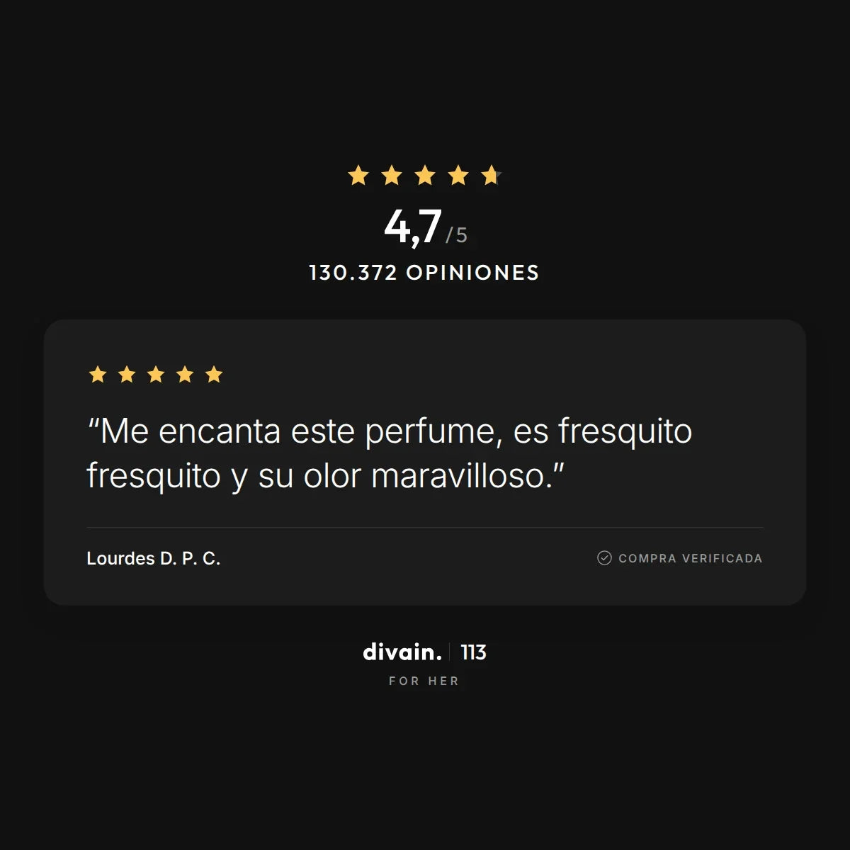 divain.113 - 4,7/5 sobre 130.372 opiniones
