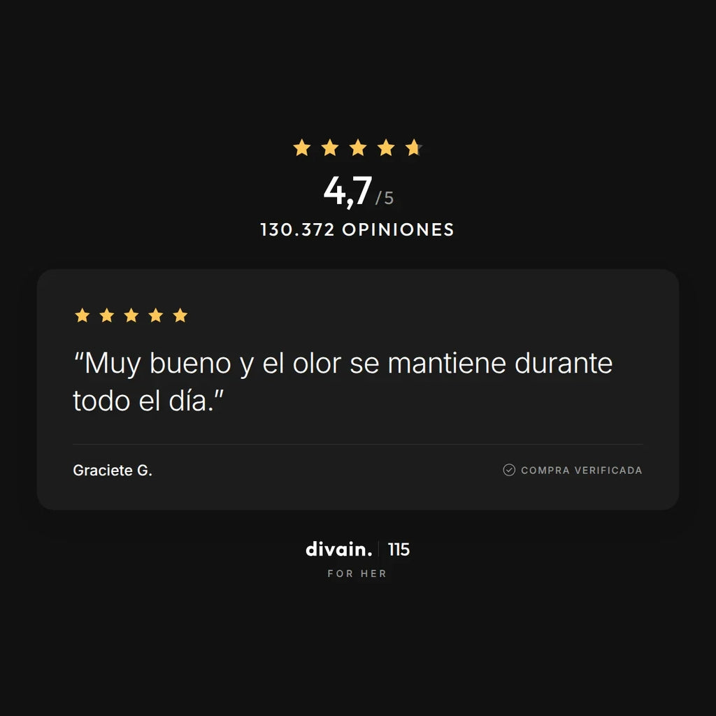 divain.115 - 4,7/5 sobre 130.372 opiniones