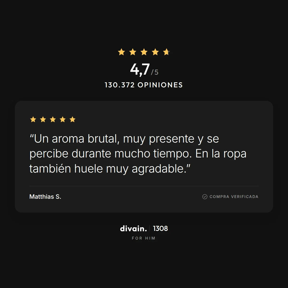divain.1308 - 4,7/5 sobre 130.372 opiniones
