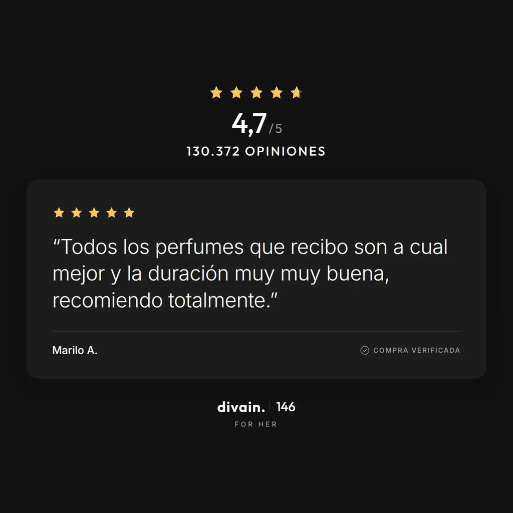 divain.146 - 4,7/5 sobre 130.372 opiniones