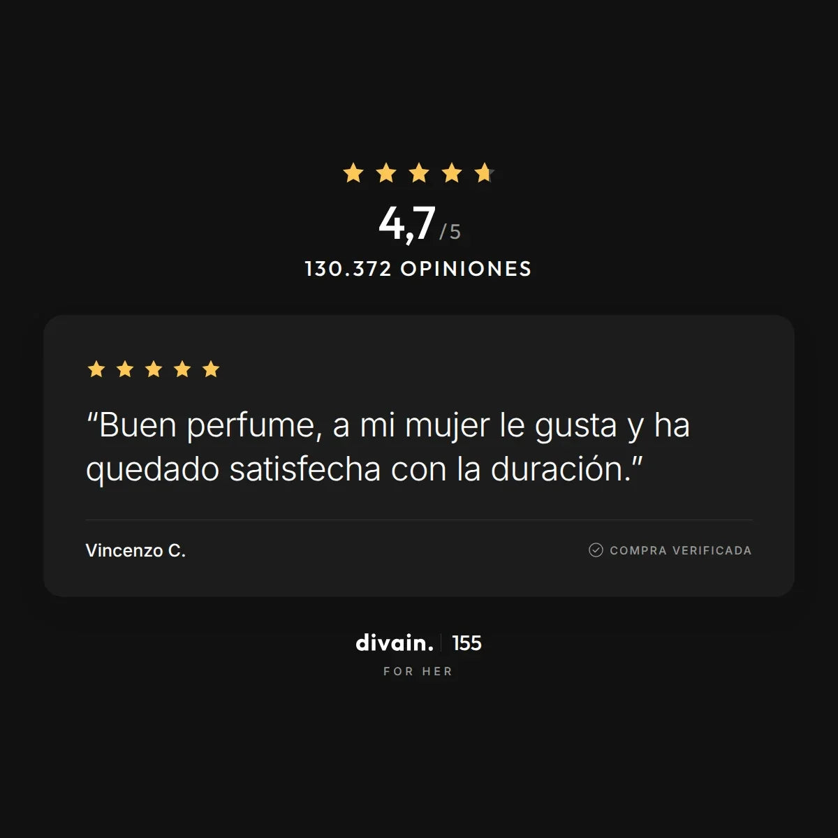 divain.155 - 4,7/5 sobre 130.372 opiniones