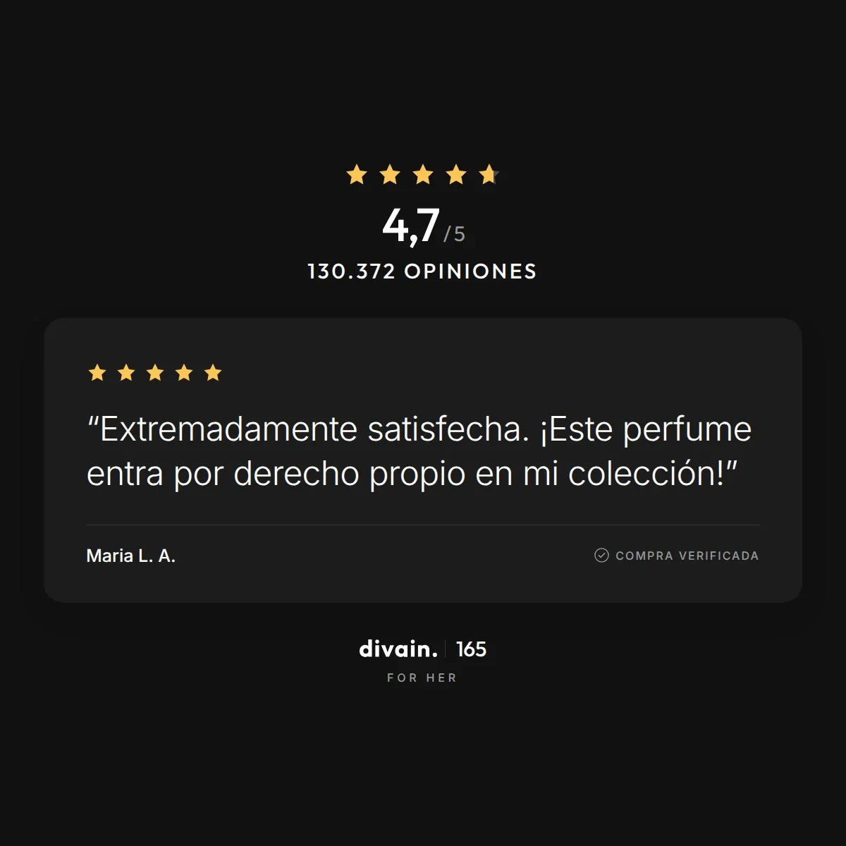 divain.165 - 4,7/5 sobre 130.372 opiniones